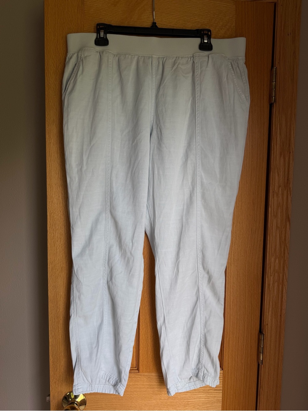 Light Blue Gorpcore Lyocell Linen Blend Jogger Pants Women’s XL Beach Sonoma